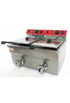 Профессиональная фритюрница GoodFood EF12A2 с краном